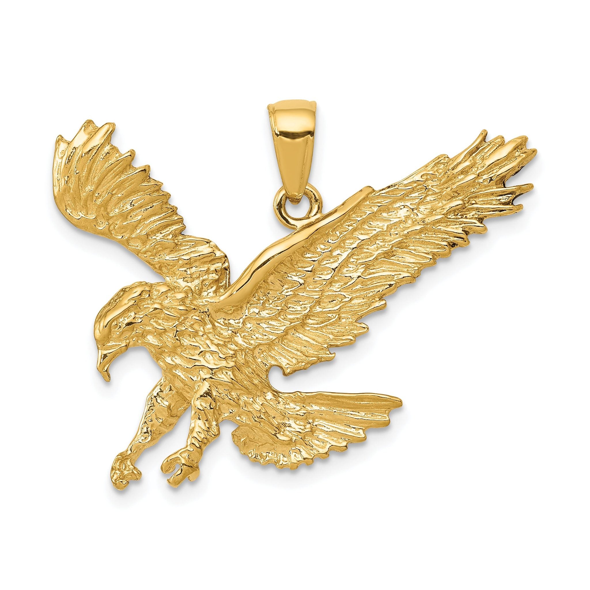 10K Textured Eagle Landing Pendant Main image