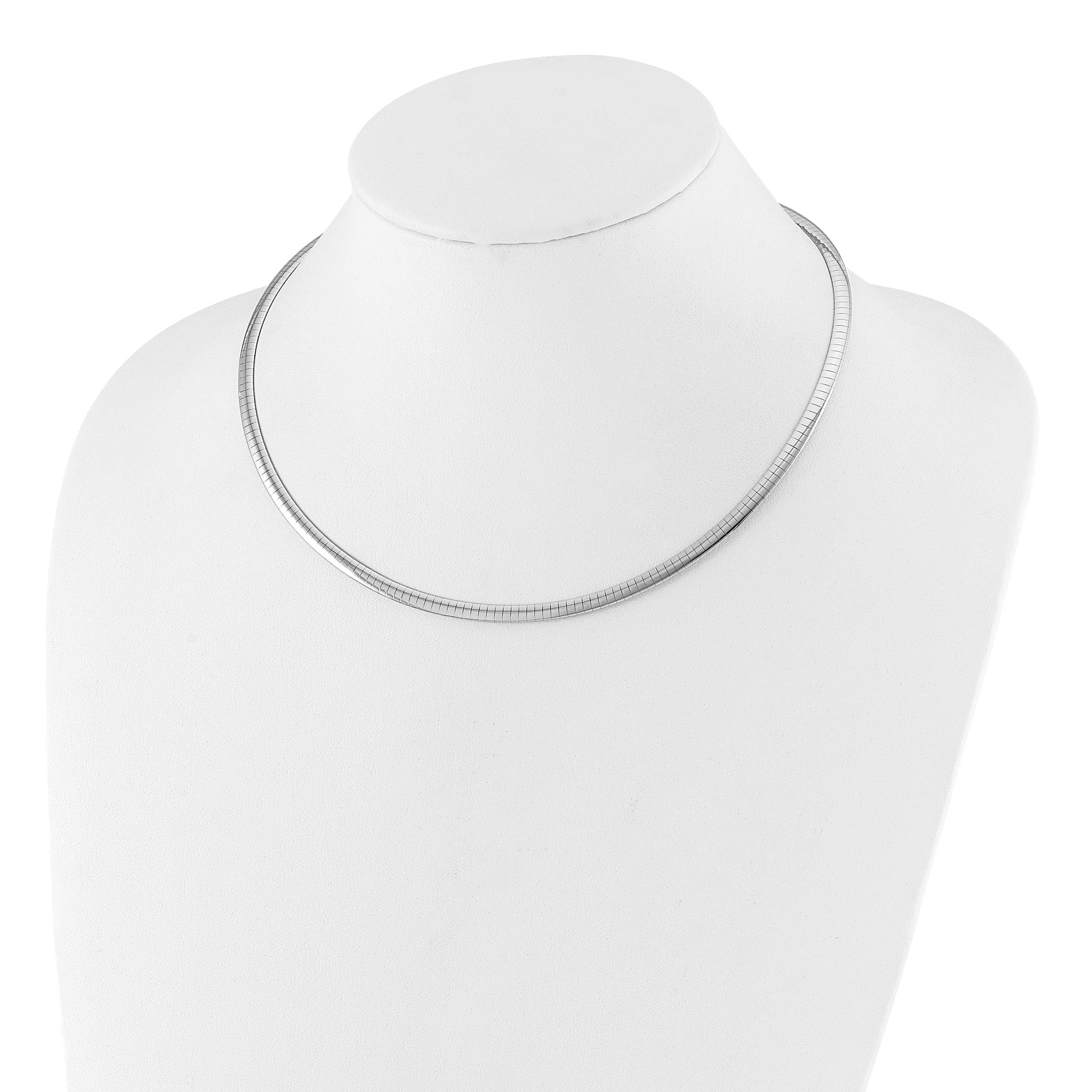 14K 4mm Two-tone Reversible Omega Necklace Secondary image