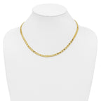 14K Polished and Textured Fancy Necklace
