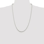 Polished Snake Chain Necklace in Sterling Silver, 2mm