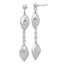 Sterling Silver Rhodium-plated Polished Post Dangle Earrings