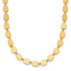 14K Polished Fancy Mirror Link Necklace