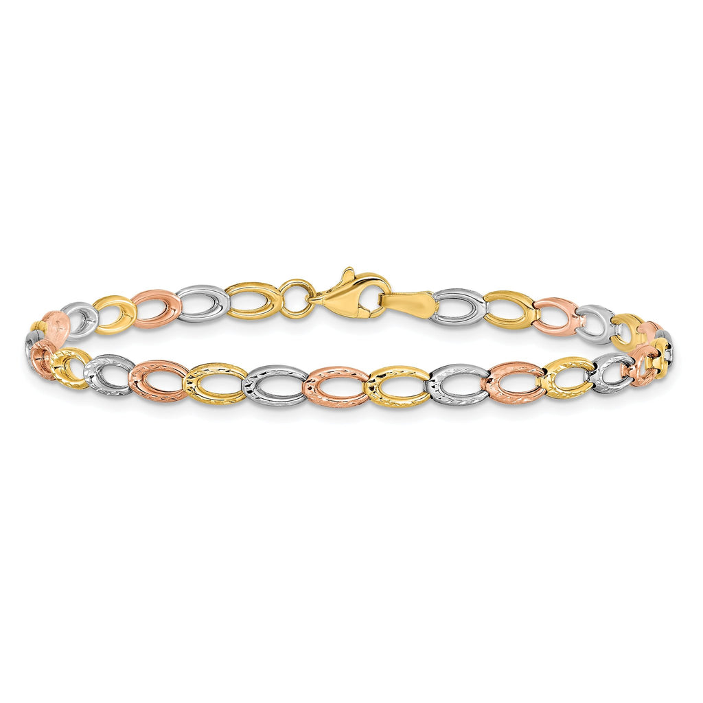 10K Tri-Color D/C Bracelet