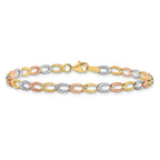 10K Tri-Color D/C Bracelet