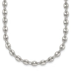 Sterling Silver Polished 4.8mm Puffed Mariner/Anchor Link 18 Inch Necklace