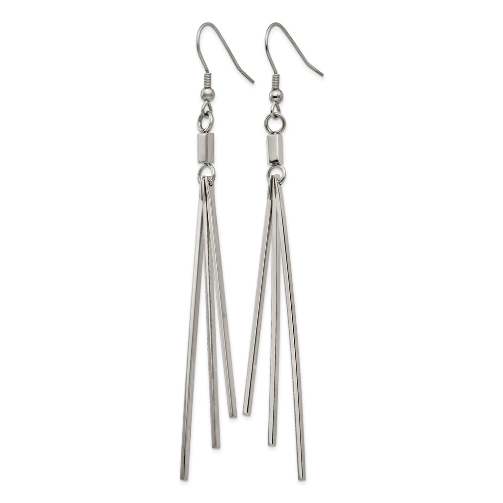Stainless Steel Polished Drop Dangle Earrings for Women