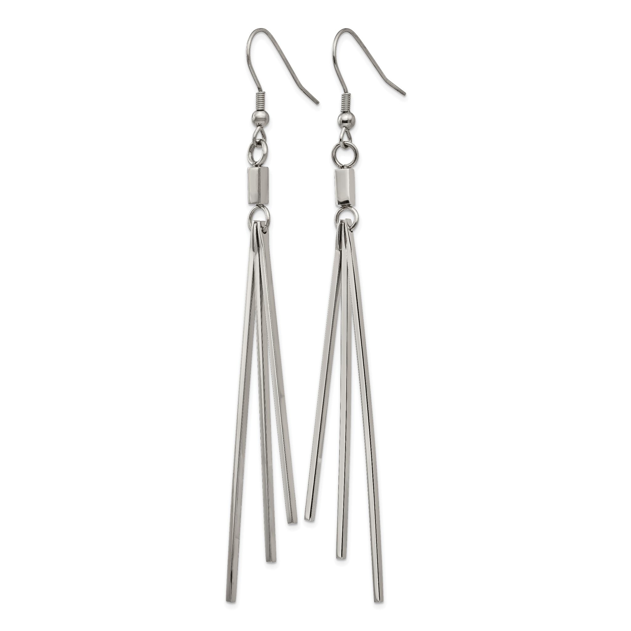 Stainless Steel Polished Drop Dangle Earrings for Women