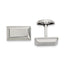 Stainless Steel Polished Textured Rectangle Cuff Links