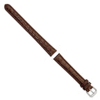 Alligator-Grain Leather Watch Band in Brown, 16mm