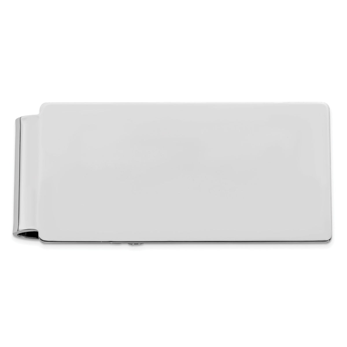 Rhodium-plated Kelly Waters Polished Hinged Money Clip Main image