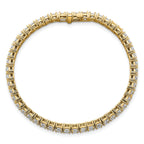 14k 10 carat Lab Grown Diamond VS/SI+ G+ Complete Princess Prong Set Tennis Bracelet
