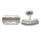 Brushed & Polished Titanium Cuff Links by Edward Mirell
