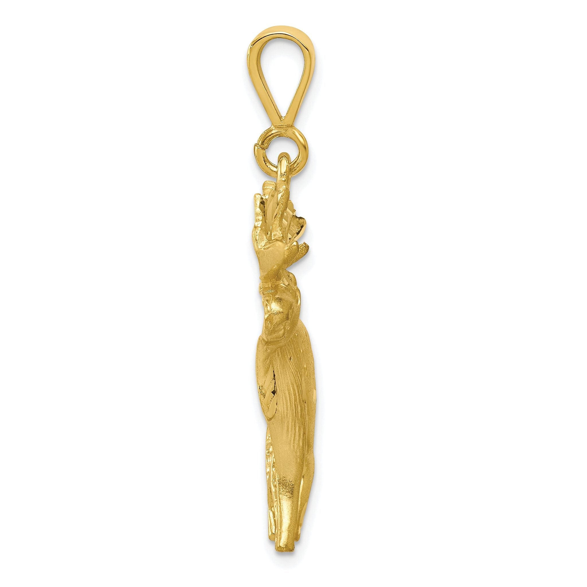 10K Gold Moose Charm Pendant with Polished Solid Finish Secondary image
