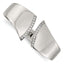 Stainless Steel Polished with Cubic Zirconia Hinged Bangle Bracelet for Women
