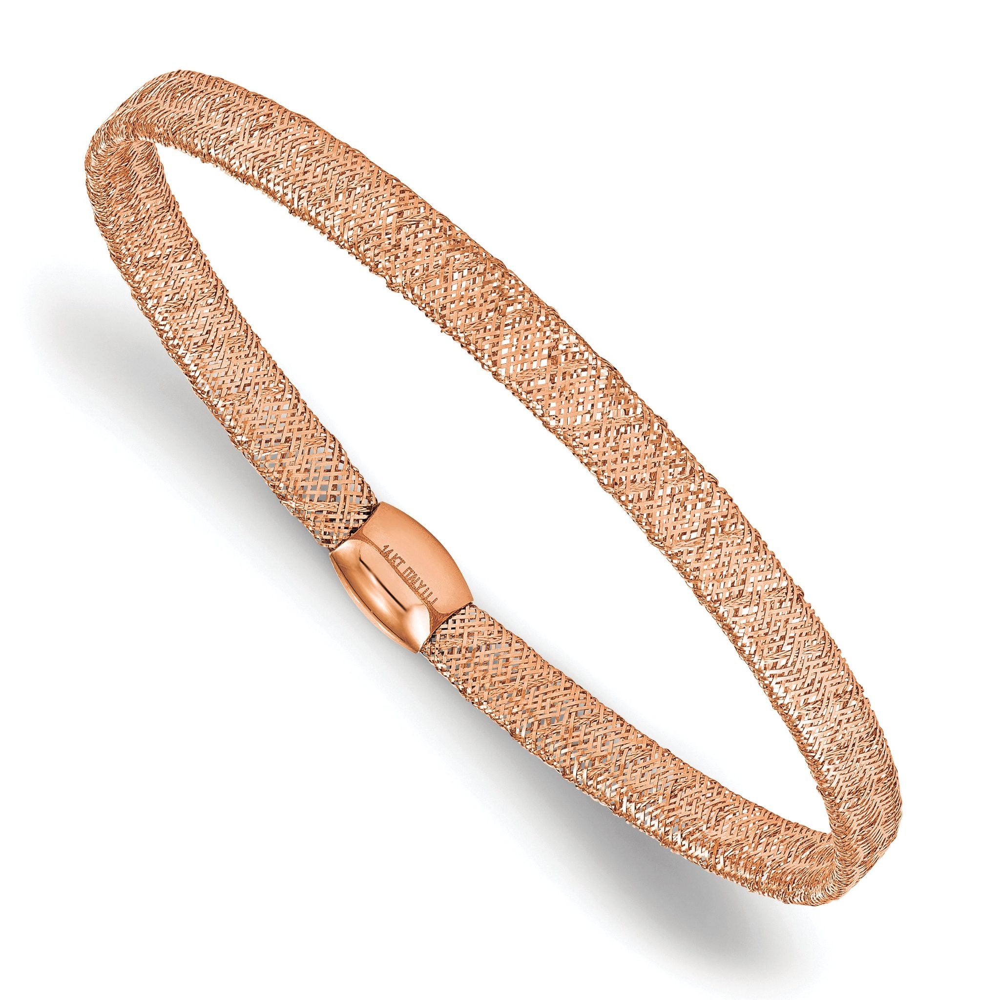14k with Rose Gold Plating Stretch Bangle Main image