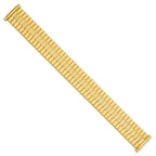 Mens Long 17-22mm Satin and Polished Yellow IP-plated Stainless Steel 7.25 inch Expansion Watch Band