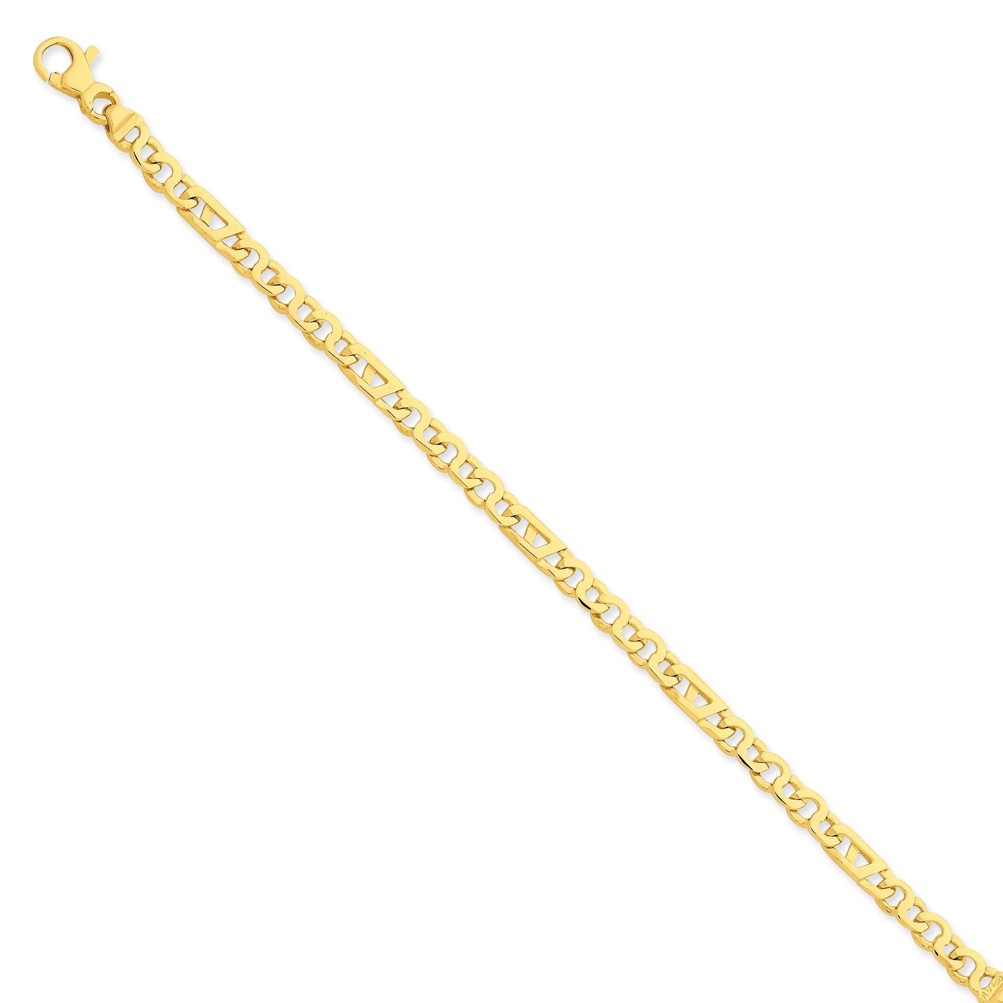 Sophia Jewelers 14K Gold Fancy Link Bracelet Polished Elegance Main image