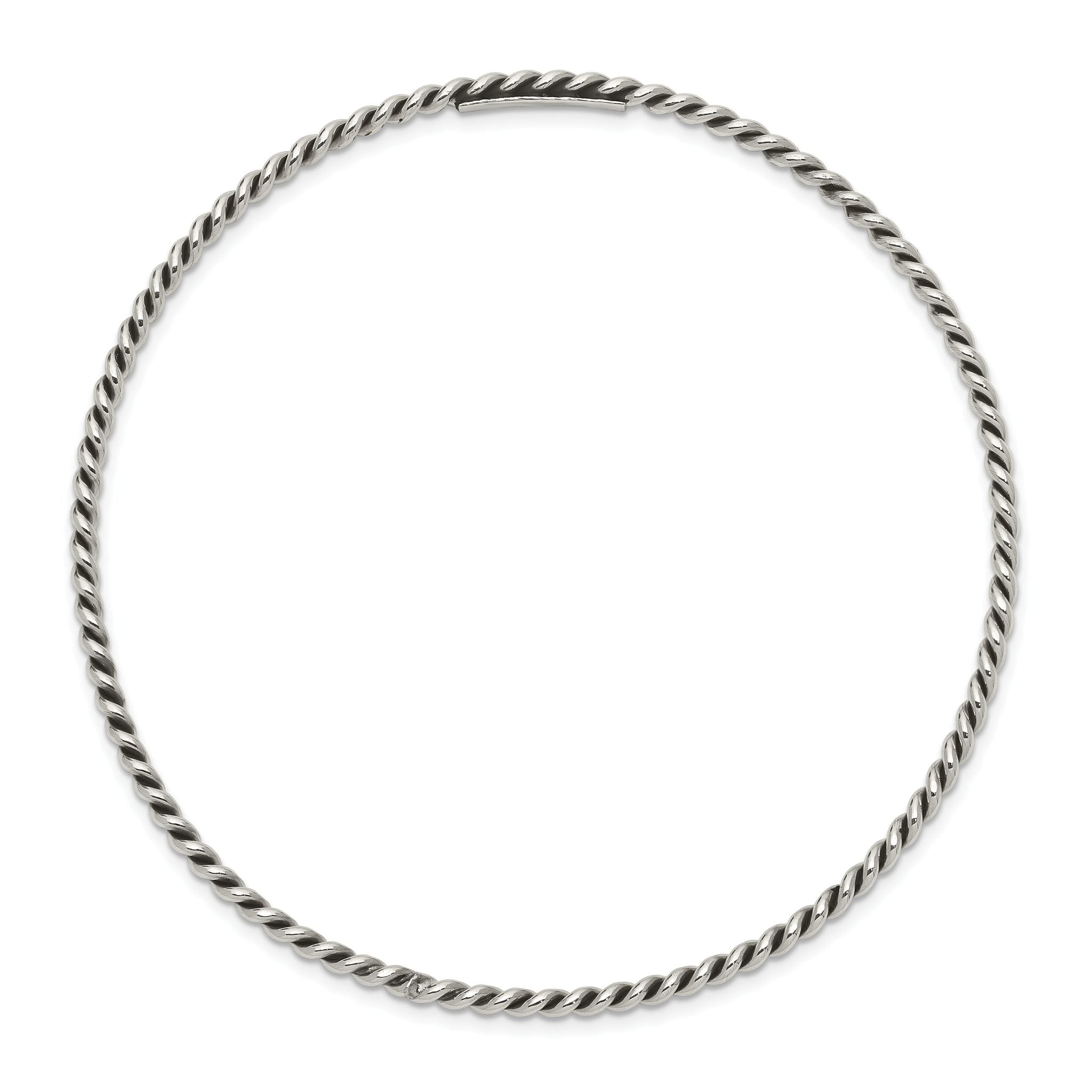 Sophia Jewelers Handcrafted Sterling Silver Slip-on Bangle with Polished Finish Secondary image