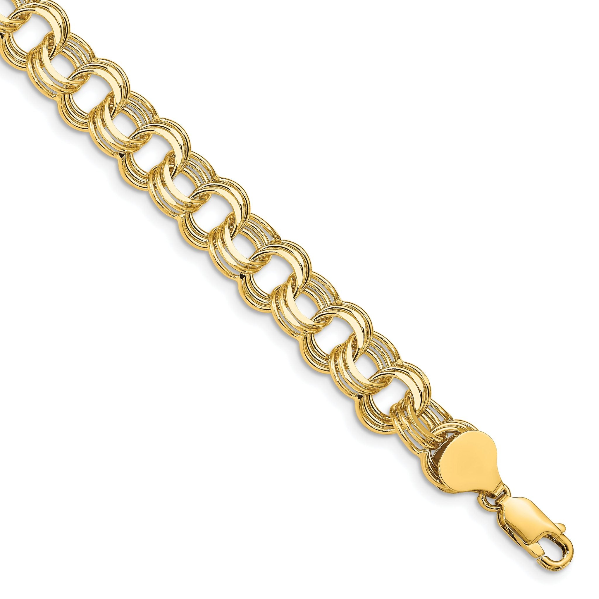 14k Triple Link Charm Bracelet Main image