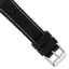 Textured Silicone Watch Band in Black with Silver-Tone Buckle, 20mm