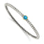 Sophia Jewelers: Sterling Silver & 14K Gold Blue Topaz Bangle Elegant Vintage Style