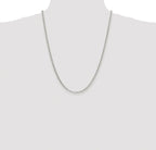 Sterling Silver Rhodium-plated 4mm Rolo Chain