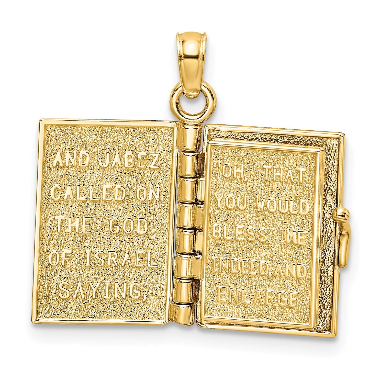 14K 3-D w/ Moveable Pages Prayer Of Jabez Book Charm