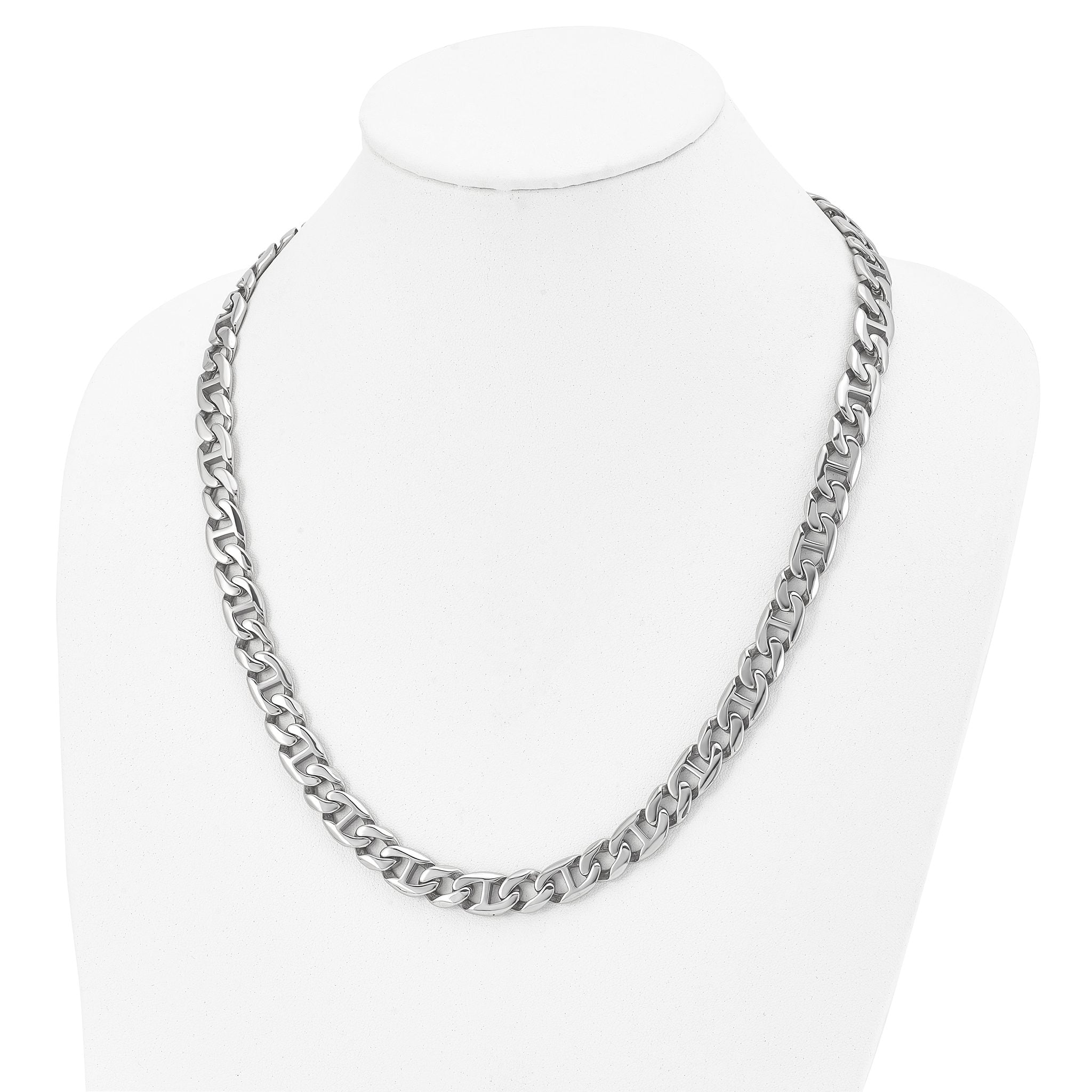 Chisel Stainless Steel Men's Polished Fancy Link Necklace Gift Ready 24 Inch