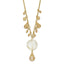 1928 Gold-tone Colorado Champagne Glass Beads With  2in ext Necklace