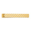 14K Gold Men's Textured Tie Bar with Polished Finish