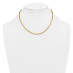 14K Gold Filled Round Venetian Box Chain Necklace in 2.6mm Width