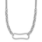 Sterling Silver Rhodium-plated with 2in ext. Necklace