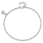 Sterling Silver Shell Dangle 9 inch Plus 1 inch Extender - Total 10 inch Anklet
