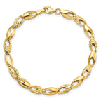 14K Polished and D/C Bracelet
