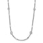 Sterling Silver Rhodium-plated CZ w/ 2in ext. Necklace