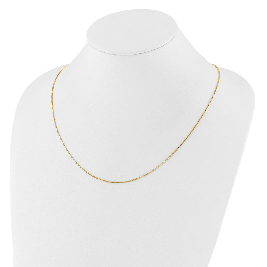 Adjustable Box Chain in 14K Yellow Gold, 0.9mm