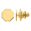 14K Gold Men's Octagonal Tie Tac with Polished Finish and Engravable