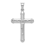 Sterling Silver 925 Reversible 3D Crucifix Pendant with Rhodium Polish