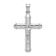 Sterling Silver 925 Reversible 3D Crucifix Pendant with Rhodium Polish