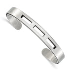 Polished & Satin Cuff Bracelet in Stainless Steel