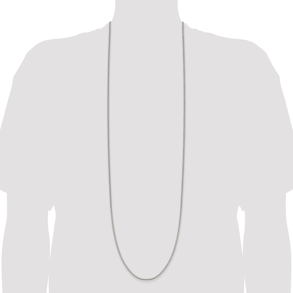 Box Chain Necklace in Sterling Silver, 1.9mm