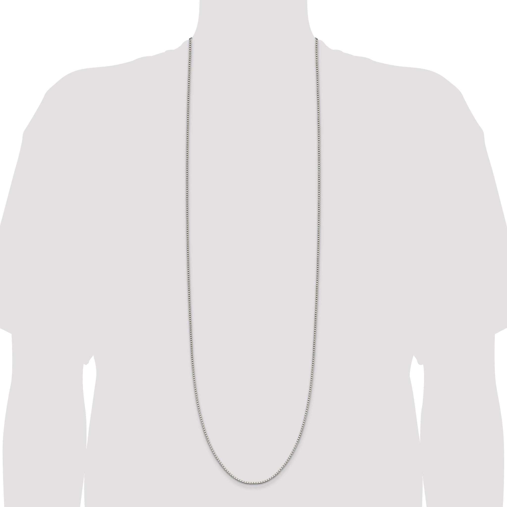 Box Chain Necklace in Sterling Silver, 1.9mm