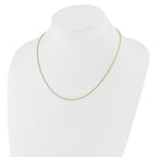 Sterling Silver Gold-plated Adjustable 1.25mm Round Box Chain