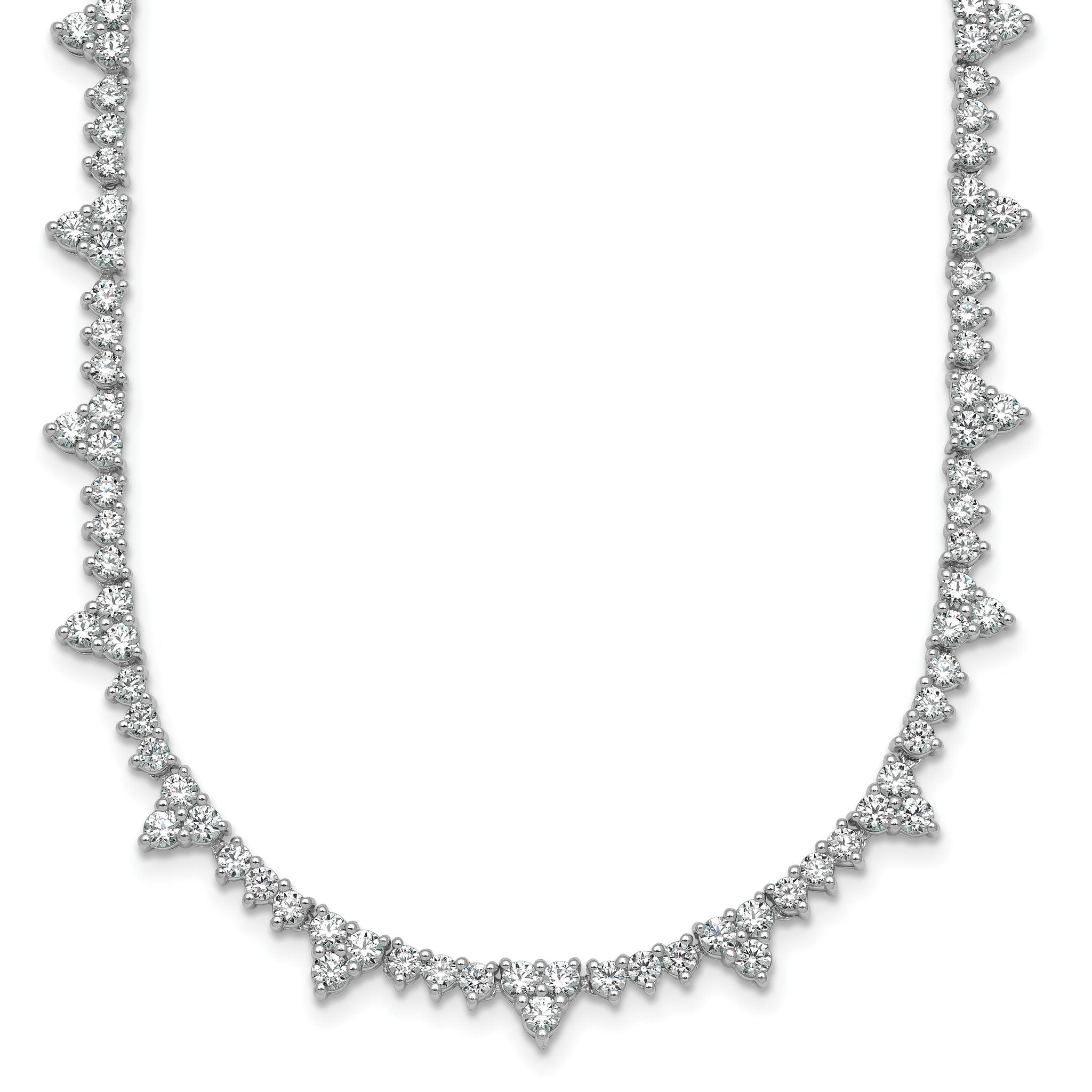 14k White Gold 4 carat Lab Grown Diamond VS+ F+ Complete 18 inch Fashion Tennis Necklace Main image