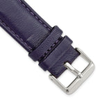 Navy Glove Leather Watch Band with Panerai-Style Buckle, 19mm