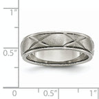 X-Design Wedding Band in Titanium, 6mm