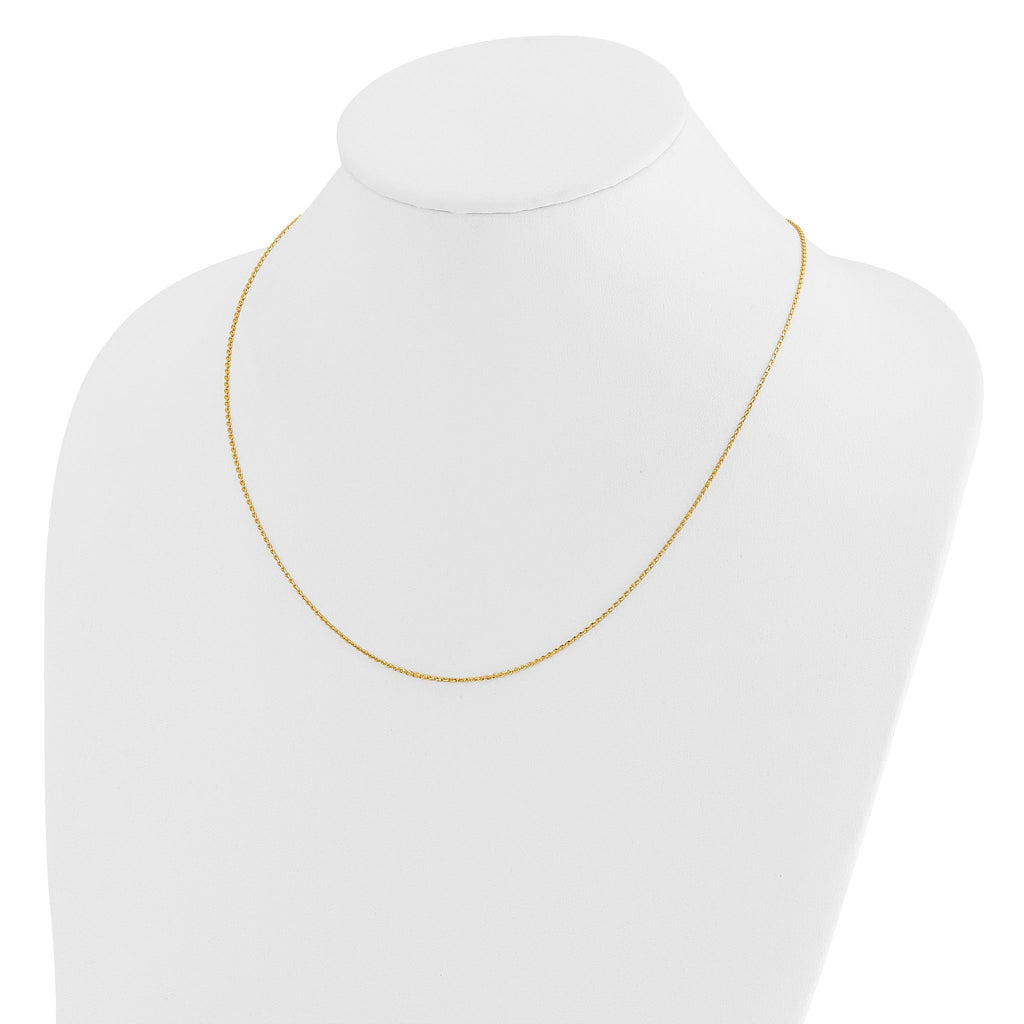 14K Adjustable 1.15mm D/C Oval Link Chain