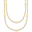 14K Polished Fancy 2-Strand Navette w/ 2in Ext. Necklace