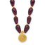 Sterling Silver Gold-plated Garnet 16in With 2 Inch Extention. Necklace