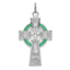 Sterling Silver 925 Irish Cross Pendant with Rhodium Epoxy Finish